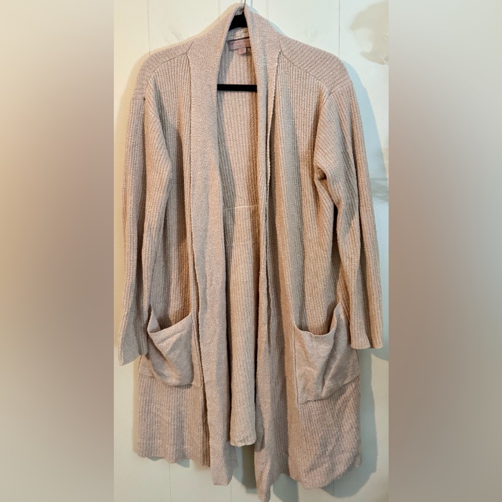Barefoot Dreams Cozy Chic Uber Soft Luxurious Pink Robe Sz. S/M, Missing Belt
